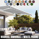 Retractable Patio Awning - White Frame