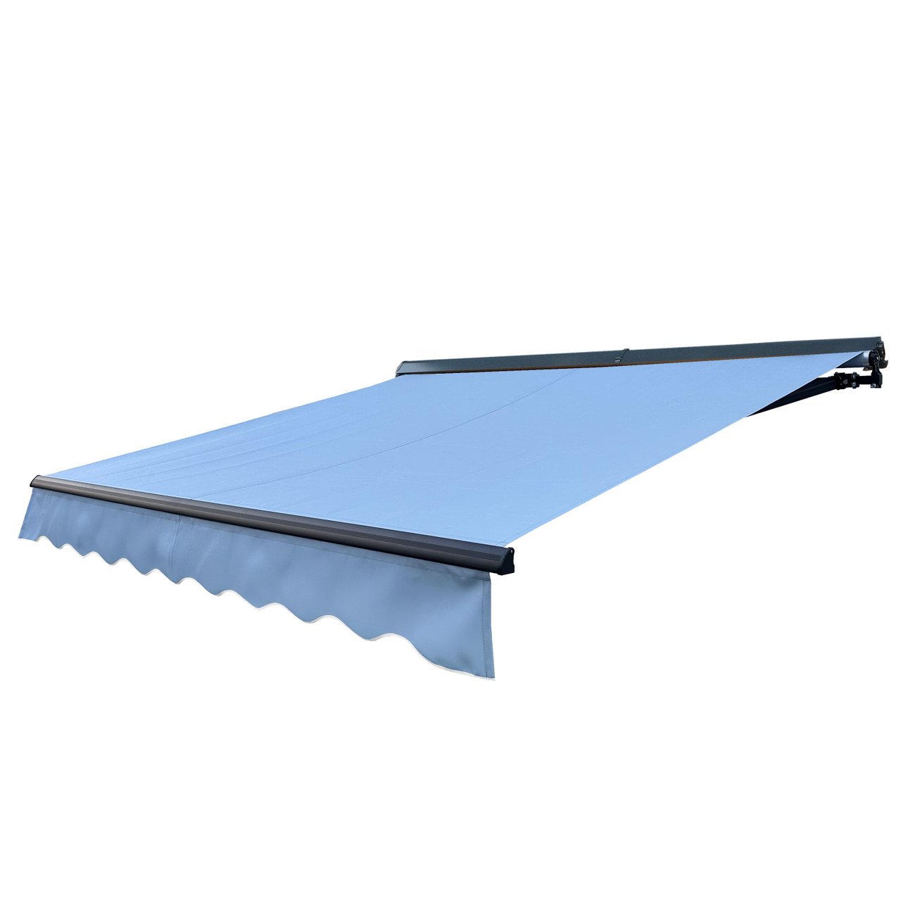 Semi-Cassette Motorized Retractable LED Luxury Patio Awning