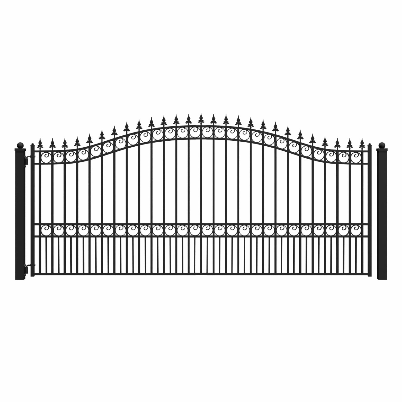 Single Swing Steel Driveway Gates