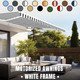 Retractable Motorized Patio Awning – White Frame