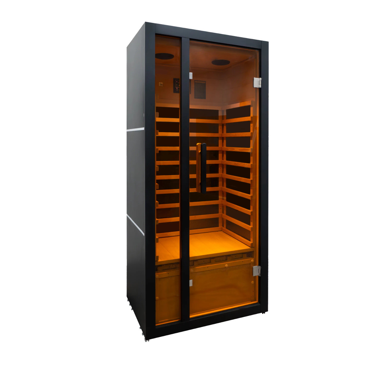 Compact Hemlock Infrared Sauna – Black - 1 Person