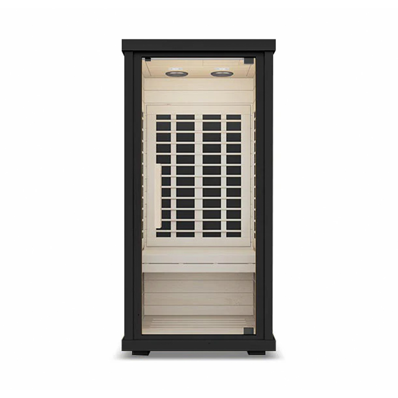 Spacious 2-Person Hemlock Infrared Sauna – Black