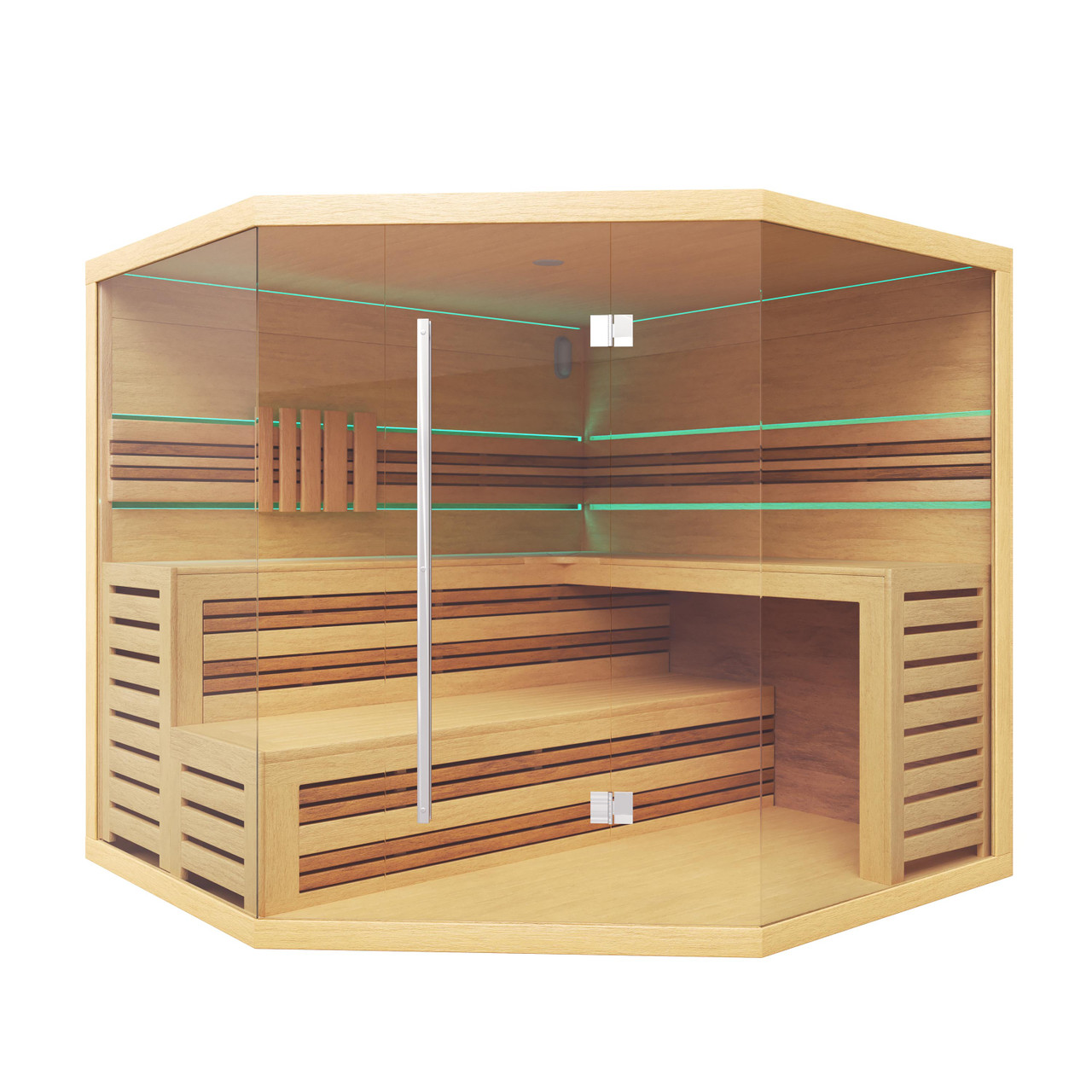 Hemlock Indoor Wet/Dry Sauna with LED Lights - 6 Person | STHE6GLEN-AP