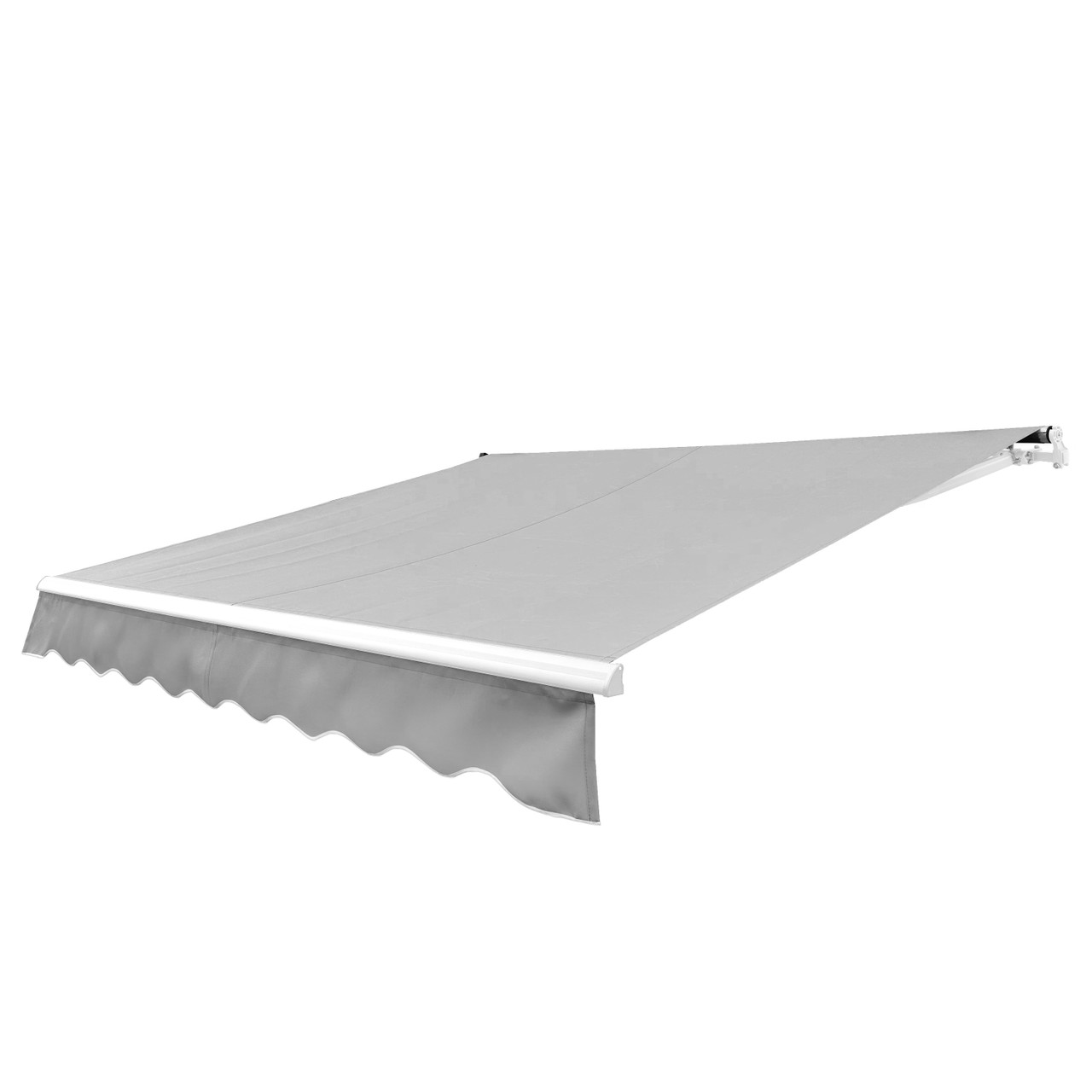 3 Arms White Frame Motorized LED Luxury Awnings