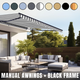 Retractable Patio Awning - Black Frame